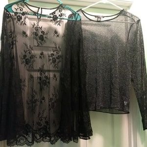 Nwot Victoria's Secret sheer/lace shirts
